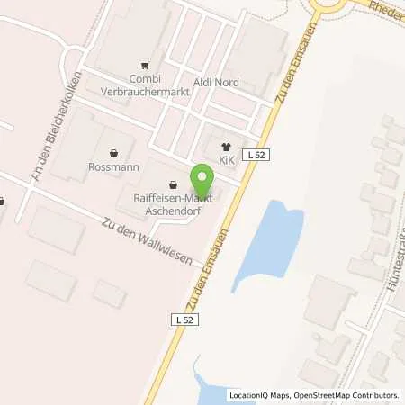 Standortübersicht der Tankstelle Raiffeisen Ems-Vechte Tank & Markt GmbH in 26871 Aschendorf