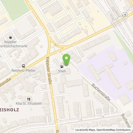 Standortübersicht der Tankstelle Shell Duesseldorf Henkelstr. 306 in 40599 Duesseldorf