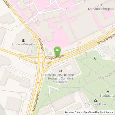 Standortübersicht der Tankstelle STUTTGART - KRIEGSBERGSTRASSE 55 A in 70174 Stuttgart