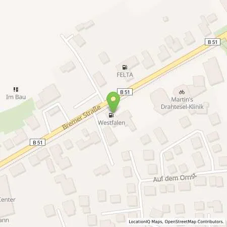 Standortübersicht der Tankstelle Gertrud Wüppenhorst in 27239 Twistringen