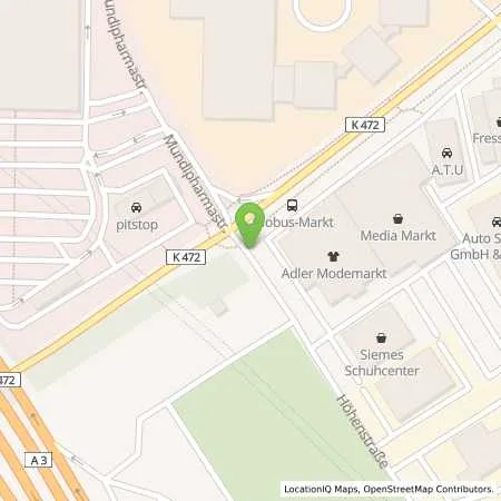 Standortübersicht der Tankstelle Supermarkt-Tankstelle LIMBURG MUNDIPHARMA 1 in 65549 LIMBURG