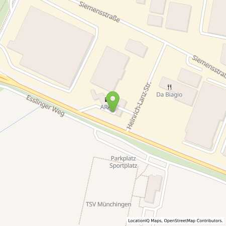 Standortübersicht der Benzin-Super-Diesel Tankstelle: Aral Tankstelle in 70825, Korntal-Münchingen