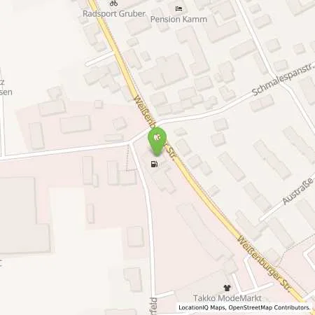 Standortübersicht der Tankstelle Gunzenhausen Weissenburger Strasse 80 in 91710 Gunzenhausen