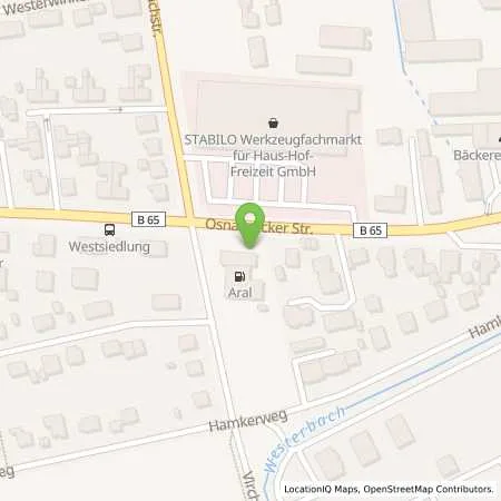 Standortübersicht der Tankstelle Aral Tankstelle in 32312 Lübbecke