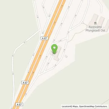 Standortübersicht der Tankstelle Shell Pfungstadt A67 Pfungstadt Ost in 64319 Pfungstadt