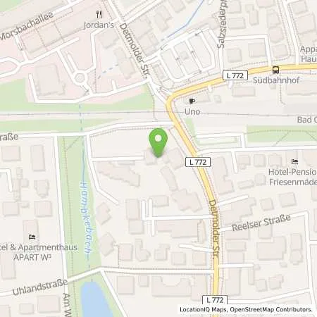 Standortübersicht der Tankstelle Südstadt in 32549 Bad Oeynhausen