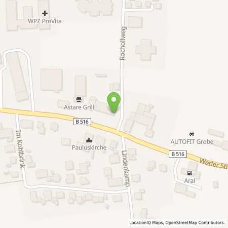 Standortübersicht der Tankstelle Raiffeisen Sauerland Hellweg Lippe eG in 59469 Ense (Bremen)