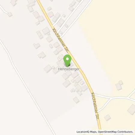 Standortübersicht der Tankstelle Erika Henneberger in 97271 Kleinrinderfeld