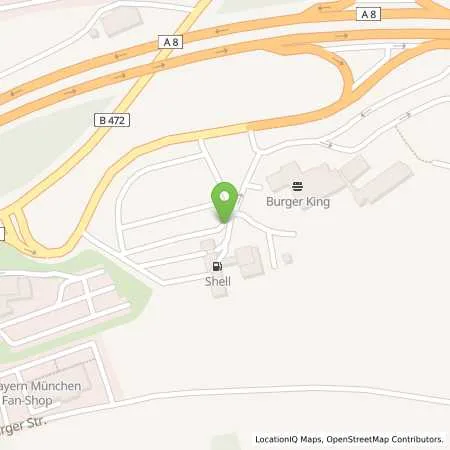 Standortübersicht der Tankstelle Shell Irschenberg A8 Irschenberg Sued in 83737 Irschenberg