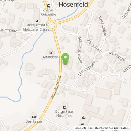Standortübersicht der Benzin-Super-Diesel Tankstelle: AVIA Tankstelle in 36154, Hosenfeld