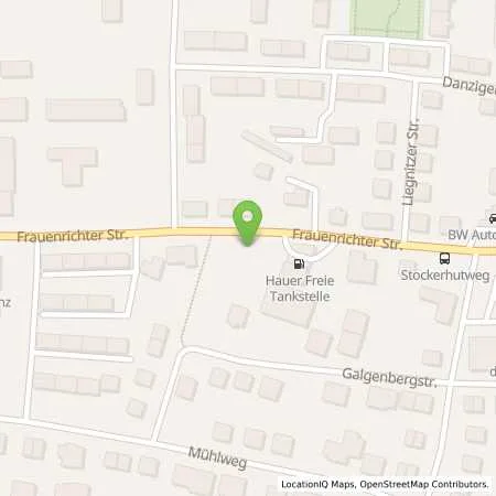 Standortübersicht der Tankstelle Hauer in 92637 Weiden