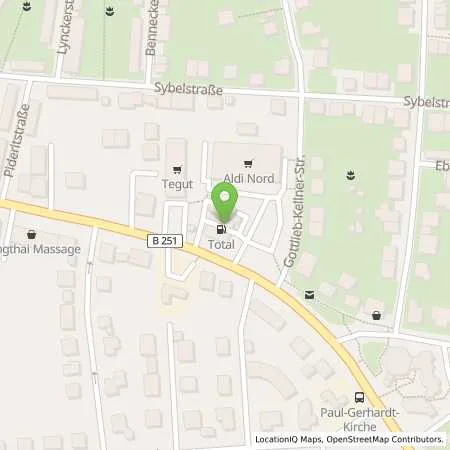 Standortübersicht der Tankstelle TotalEnergies Kassel in 34128 Kassel