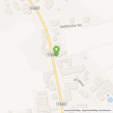 Standortübersicht der Tankstelle ZG Raiffeisen Tankstelle Meßkirch-Rohrdorf in 88605 Meßkirch (Rohrdorf)