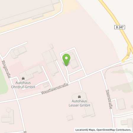 Standortübersicht der Benzin-Super-Diesel Tankstelle: Shell Ohrdruf Westfalenstr. 1 in 99885, Ohrdruf