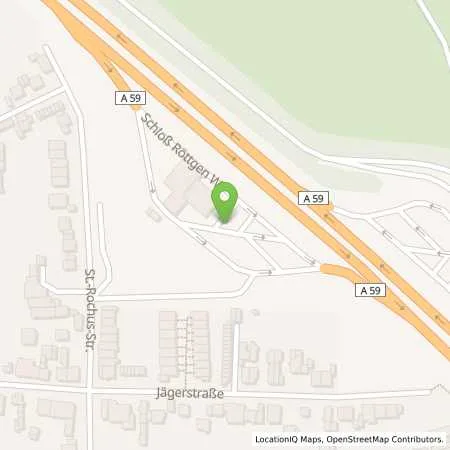Standortübersicht der Tankstelle Shell Koeln A59 Schloss Roettgen West in 51145 Koeln