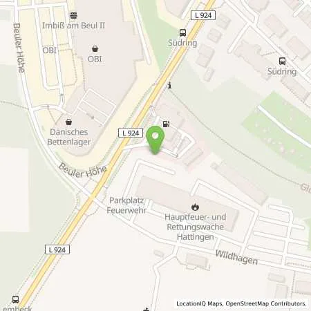 Standortübersicht der Tankstelle Shell Hattingen Nierenhofer Str. 37 in 45525 Hattingen