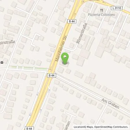 Standortübersicht der Tankstelle Esso Tankstelle in 68623 LAMPERTHEIM