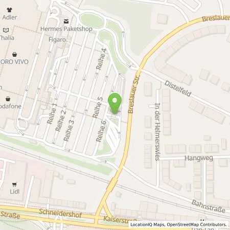 Standortübersicht der Tankstelle Supermarkt-Tankstelle SAARBRUECKEN BRESLAUER STR. 1A in 66121 SAARBRUECKEN