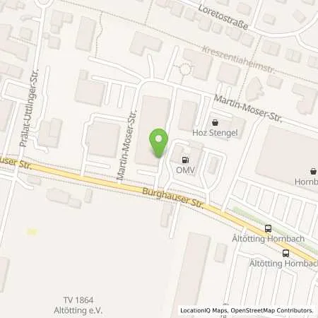 Standortübersicht der Tankstelle Altötting Burghauser Straße 79 in 84503 Altötting