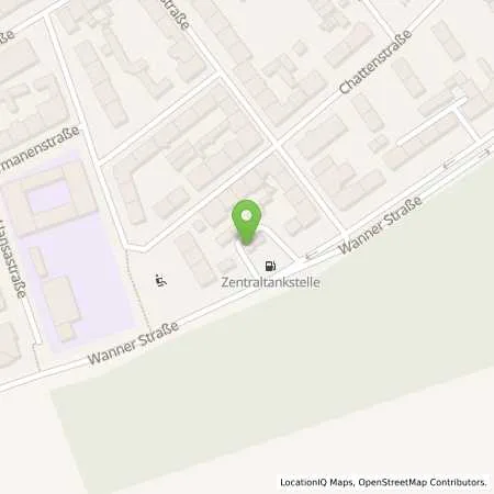 Standortübersicht der Tankstelle Zentraltank in 45888 Gelsenkirchen