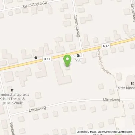 Standortübersicht der Tankstelle Vereinigte Saatzuchten eG in 29559 Wrestedt