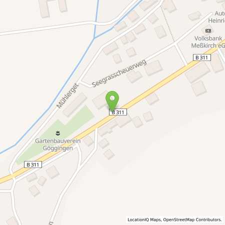 Standortübersicht der Benzin-Super-Diesel Tankstelle: Tankstelle Kern in 72505, Krauchenwies