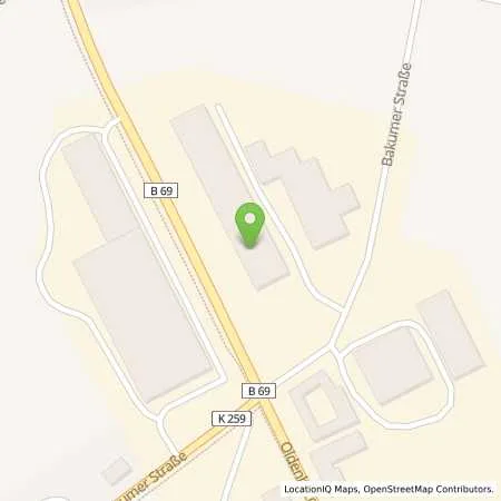 Standortübersicht der Tankstelle Raiffeisen-Warengenossenschaft Vechta-Dinklage eG in 49377 Vechta (Calveslage)