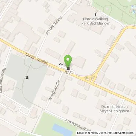 Standortübersicht der Tankstelle Tas Bad Münder in 31848 Bad Münder