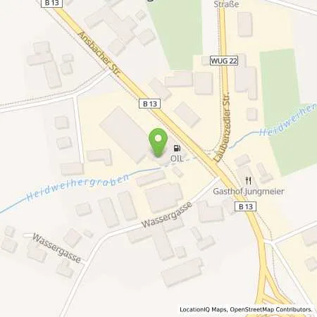 Standortübersicht der Tankstelle OIL! Tankstelle Gunzenhausen in 91710 Gunzenhausen