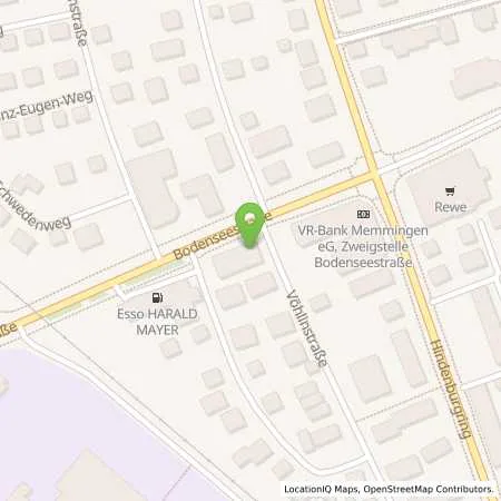 Standortübersicht der Tankstelle Esso Tankstelle in 87700 MEMMINGEN