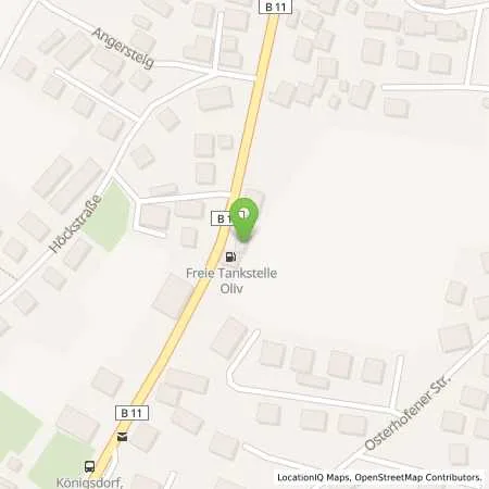 Standortübersicht der Tankstelle FTO-Freie Tankstelle Oliv in 82549 Königsdorf