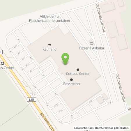 Standortübersicht der Benzin-Super-Diesel Tankstelle: SB-Markttankstelle Cottbus Sielower Chaussee 38 in 03044, Cottbus