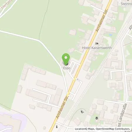 Standortübersicht der Tankstelle Esso Tankstelle in 40489 DUESSELDORF