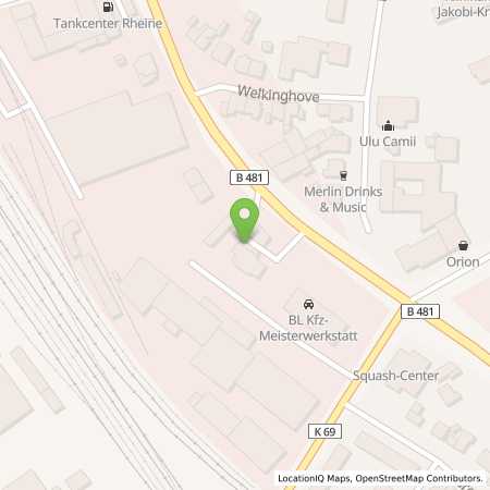 Standortübersicht der Benzin-Super-Diesel Tankstelle: LÖLFIN Mineralöl GmbH in 48431, Rheine