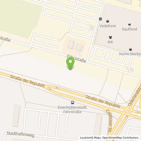 Standortübersicht der Benzin-Super-Diesel Tankstelle: Supermarkt Eisenhuettenstadt in 15890, Eisenhuettenstadt