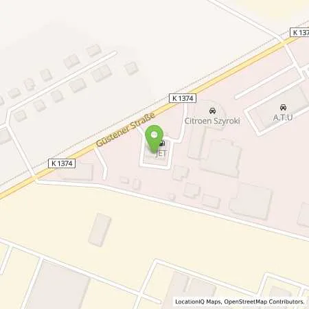 Standortübersicht der Tankstelle JET ASCHERSLEBEN GUESTENER STR. 18C in 06449 ASCHERSLEBEN