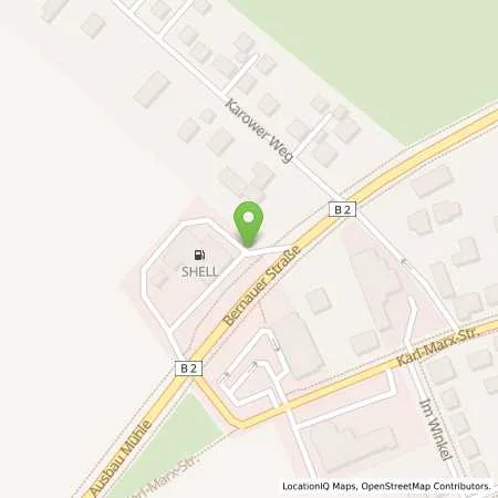 Standortübersicht der Tankstelle Shell Ahrensfelde Bernauer Str. / B2 in 16356 Ahrensfelde