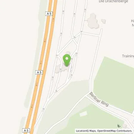 Standortübersicht der Tankstelle Aral Tankstelle, BAT BERGSTRAßE OST in 64625 Bensheim