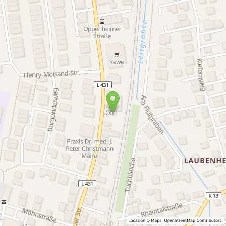 Standortübersicht der Tankstelle OIL! Tankstelle Mainz-Laubenheim in 55130 Mainz (Laubenheim)