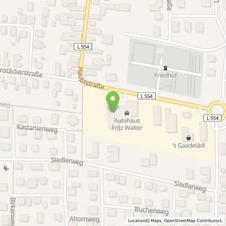 Standortübersicht der Tankstelle Autohaus Fritz Walter GmbH in 76872 Steinweiler