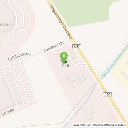 Standortübersicht der Benzin-Super-Diesel Tankstelle: Shell Petersberg Magdeburger Chaussee 73 in 06193, Petersberg