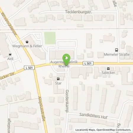 Standortübersicht der Tankstelle star Tankstelle in 48429 Rheine