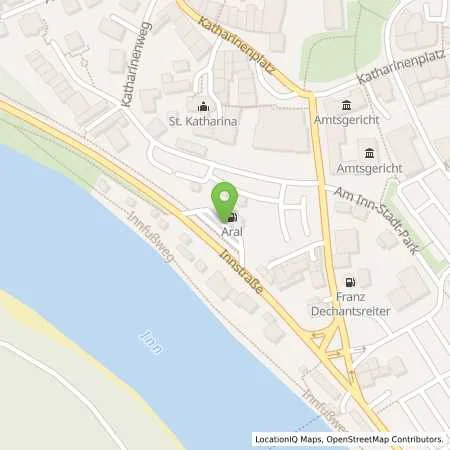 Standortübersicht der Tankstelle Aral Tankstelle in 84453 Mühldorf