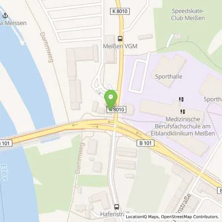 Standortübersicht der Tankstelle ept-Tankstelle Meißen in 01662 Meißen