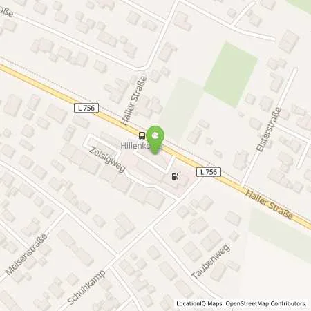 Standortübersicht der Tankstelle Brigitte Mergelkuhl in 33803 Steinhagen