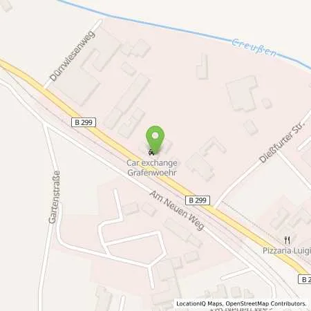 Standortübersicht der Tankstelle Bergler Mineralöl GmbH, Grafenwöhr in 92655 Grafenwöhr