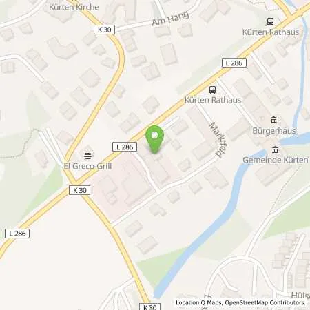 Standortübersicht der Tankstelle Esso Tankstelle in 51515 KUERTEN
