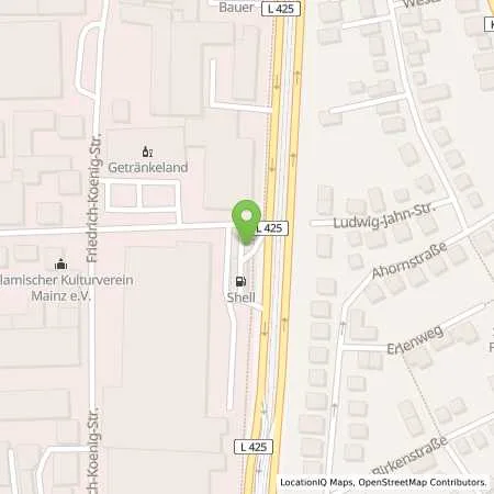 Standortübersicht der Tankstelle Shell Mainz Rheinhessenstr. 13 in 55129 Mainz