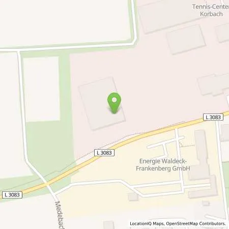 Standortübersicht der Tankstelle Heinemann in 34497 Korbach