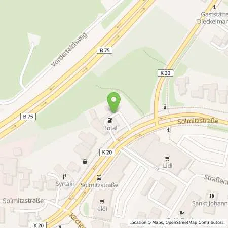 Standortübersicht der Tankstelle TotalEnergies Luebeck in 23569 Luebeck